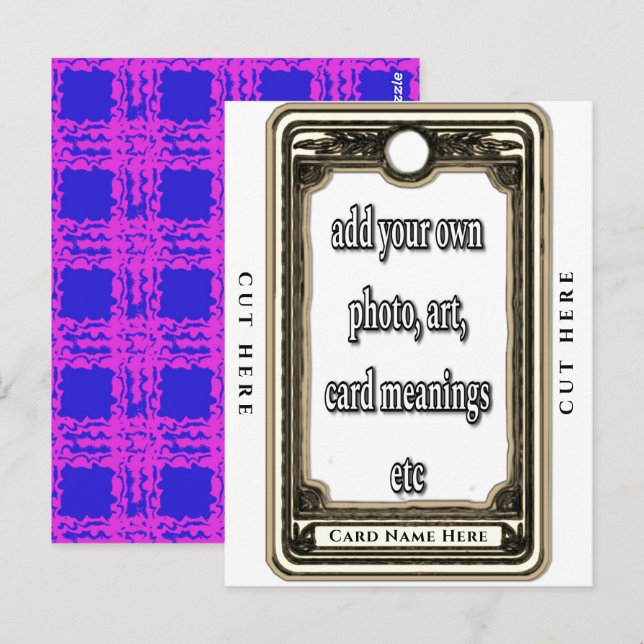 Postale Concevez Votre Propre Carte de Tarot (Devant / Derrière)