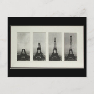 Postale Construction de la Tour Eiffel Paris France Carte 