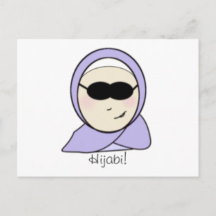 Postale Cool Hijabi - musulman hijab fille carte d'impress