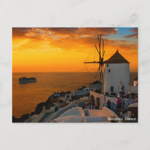 Postale Coucher de soleil à Santorin, Grèce - Carte postal