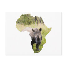 Coucher de soleil sur la carte Afrique