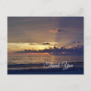 Postale Coucher de soleil sur la Carte de remerciements de