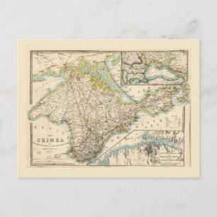 Postale Crimée (Ukraine) Sébastopol Carte de la région 185