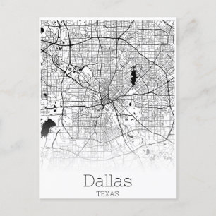 Postale Dallas Texas USA Travel City Carte routière