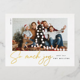 Postale De Vacances En Aluminium Carte So Much Joy - feuille