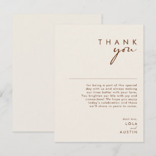 Postale Désert simple   Carte de remerciements blanc natur