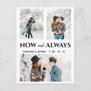 Postale design moderne multi photo enregistrer la carte po