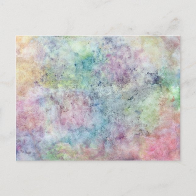 Postale dessin abstrait de carte blanche d'aquarelle (Devant)