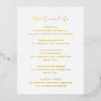 Carte de boîtier Mariage Gold Foil simple et éléga