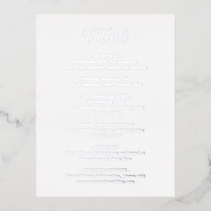 Postale D'invitation À Feuilles D'aluminium Élégante carte de boîtier Mariage moderne
