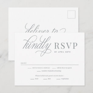 Postale Donc In Love ÉDITABLE COULEUR RSVP Carte de répons