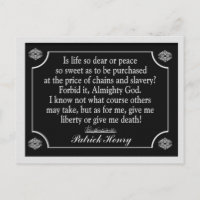 Donnez la liberté ou donnez-moi la mort - carte po