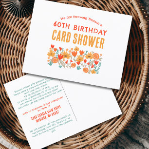 Postale Douche de fleurs sauvages par carte d'anniversaire