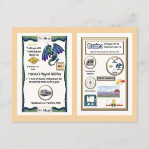 Postale Dragon de table périodique - Carte Molybdène