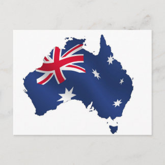 Postale Drapeau de la carte Aussie