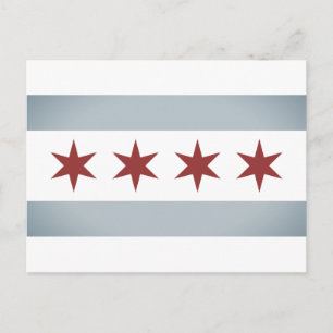 Postale drapeau de la ville de Chicago vintage carte posta