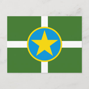 Postale Drapeau de la ville de Jackson, Mississippi Carte 