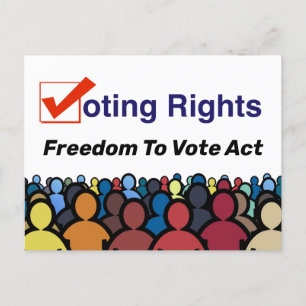 Postale Droit de vote Loi sur la liberté de vote Carte pos
