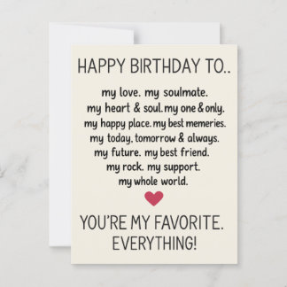 Postale Drôle Carte d'anniversaire pour hommes mari Boyami