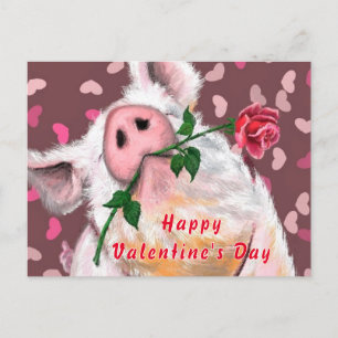 Postale Drôle carte Saint Valentin Romantique Gentleman Pi