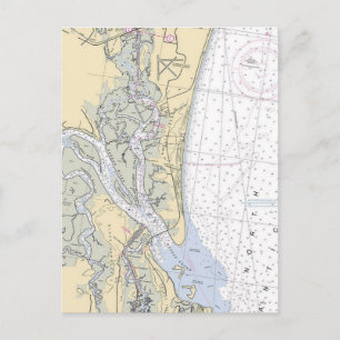 Postale Eaux de plaisance de l'île Amelia Floride Carte po