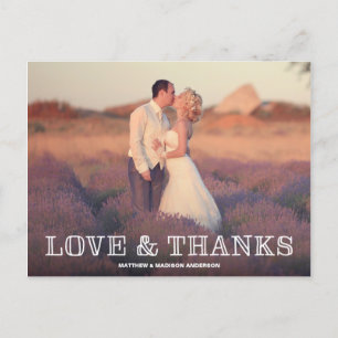 POSTALE ÉCRIT À LA MAIN   CARTE POST MERCI MARIAGE