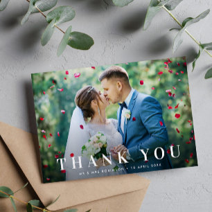Postale Élégant carte mariage de remerciement