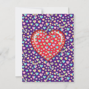 Postale Elegant Editibale Simple Cardiaque Design Carte Po