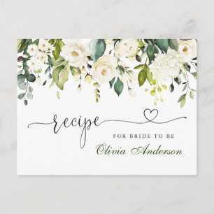 Postale Elégant Eucalyptus Fête des mariées Recette Carte