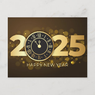 Postale Élégante Carte de voeux du Nouvel An 2025