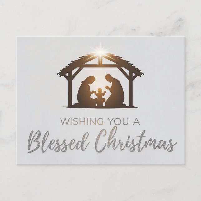 Postale Elégante crèche Carte de Noël (Devant)