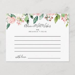 Postale Elégante Dainty Automne Floral Mariage carte conse