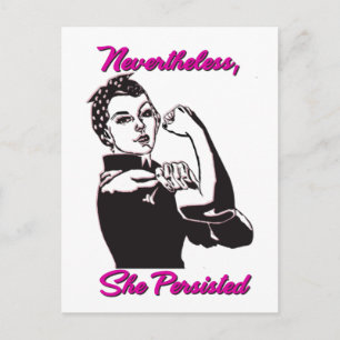 Postale Elle A Néanmoins Persisté Rosie Riveter Carte Post