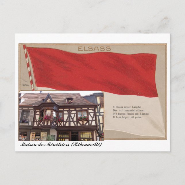 Postale "Elsass" Maison des Ménétriers Postkarte (Vorderseite)