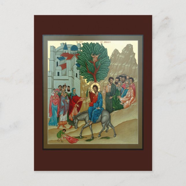 Postale Entrée triomphale dans la carte de prière de Jérus (Devant)
