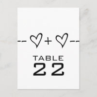 Équation Coeur en ébène Numéro de tableau Carte po