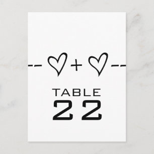 Postale Équation Coeur en ébène Numéro de tableau Carte po