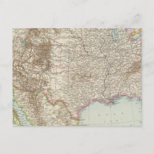 Postale États-Unis d'Amérique du Nord - Carte des États-Un