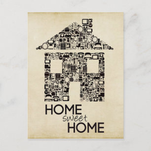 Postale Faire-part Accueil Sweet Home Nouvelle carte de note d'adress