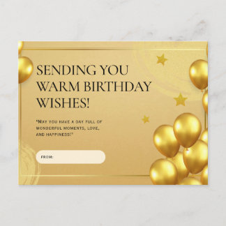 Postale Faire-part Carte d'anniversaire vibrante