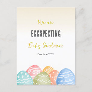 Postale Faire-part Carte d'annonce de grossesse, Eggspecting