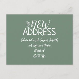 Postale Faire-part Carte de changement d'adresse moderne et fraîche