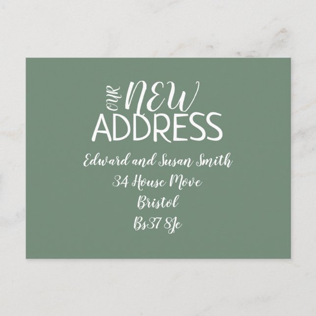 Postale Faire-part Carte de changement d'adresse moderne et fraîche (Devant)