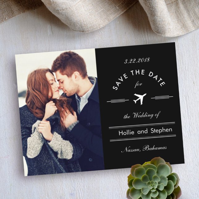 Postale Faire-part Carte de Destination de Mariage avec Date (Créateur téléchargé)