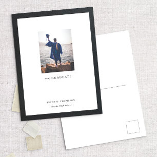 Postale Faire-part Carte de fin d'études avec cadre de galerie