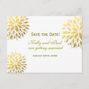 Postale Faire-part Carte de mariage élégante avec motif floral modern