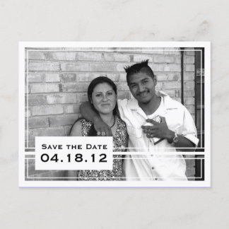Postale Faire-part Carte de photo pour annoncer la date de mariage