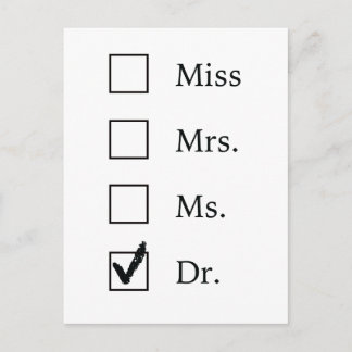 Postale Faire-part Carte de poste de doctorat