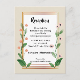 Postale Faire-part Carte de réception classique et élégante