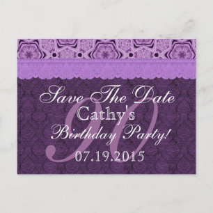 Postale Faire-part Carte de sauvegarde de 90e anniversaire Broderie a
